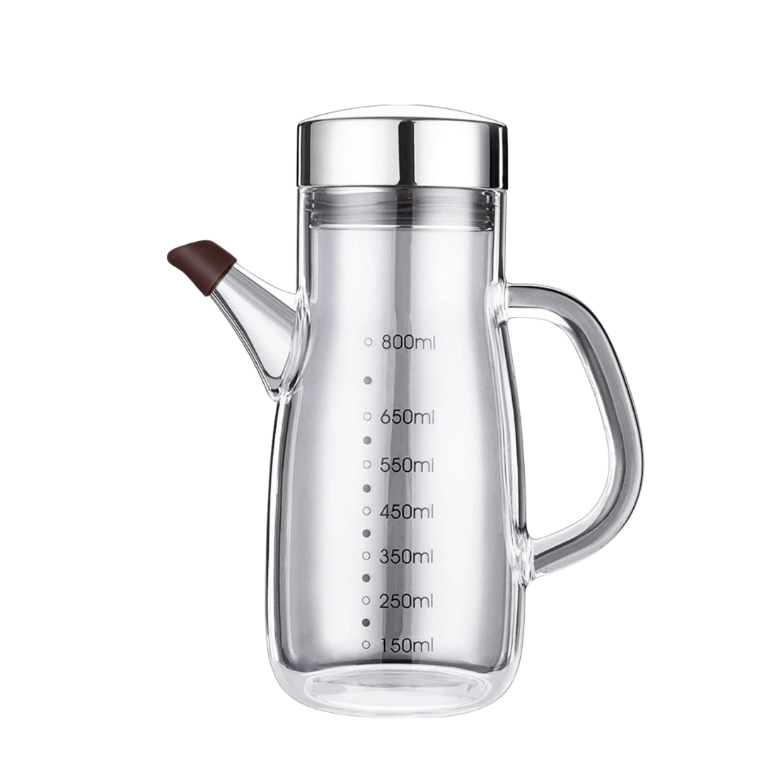 Galheteiro de Vidro 800ml com Bico Antivazamento Inox
