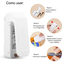 Carregar imagem no visualizador da galeria, Mini Seladora de Plástico Portátil Fecha e Conserva Fácil
