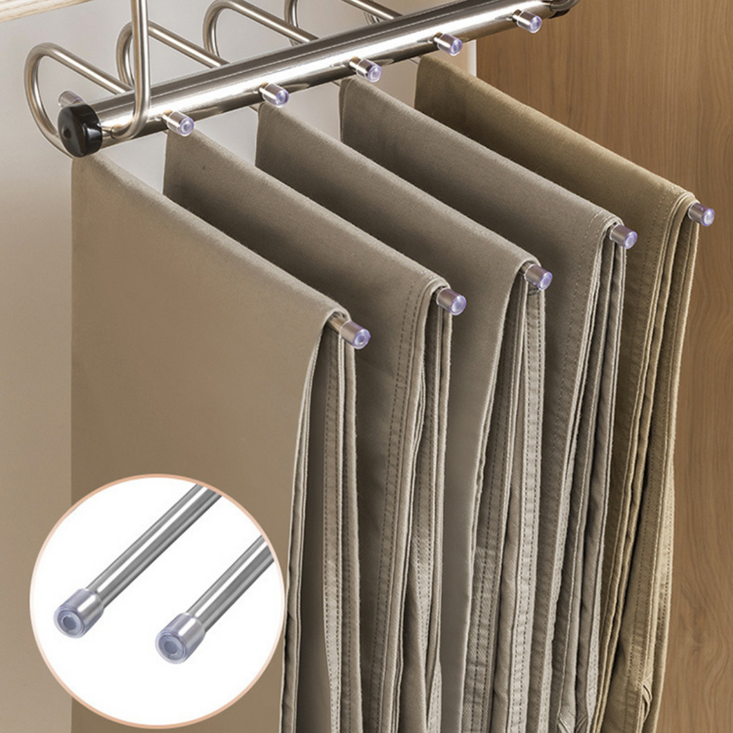 Cabide Dobável Inox Multi Calças Casa Splendida