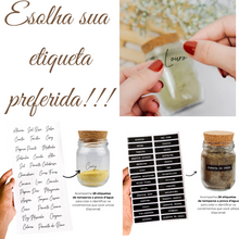 Carregar imagem no visualizador da galeria, Kit Potes 200ml com Tampa de Cortiça Elegância Natural
