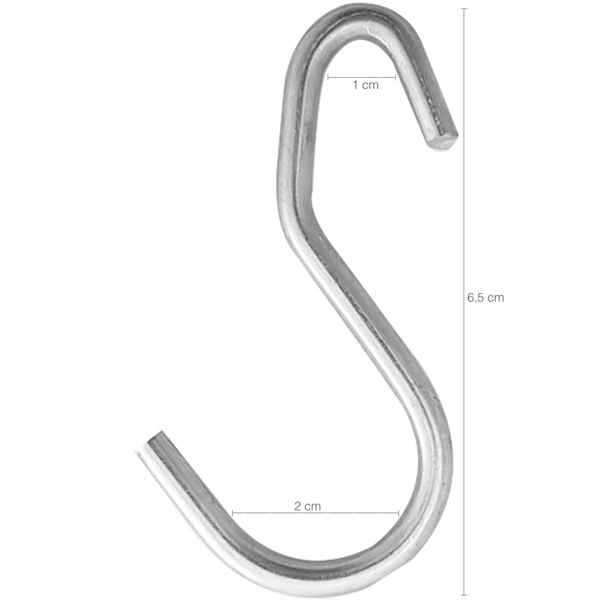 Kit 6 Ganchos Multiuso para Barra de Utensílios Aço Inox Brinox Top Pratic