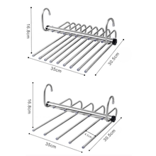 Carregar imagem no visualizador da galeria, Cabide Dobável Inox Multi Calças Casa Splendida
