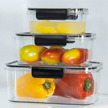 Carregar imagem no visualizador da galeria, Kit 3 Potes Herméticos Acrílicos – 500ml a 2.100ml
