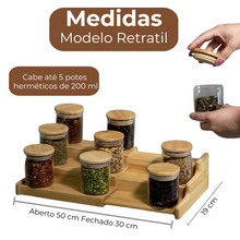 Carregar imagem no visualizador da galeria, Rack de Bambu Organizadores Retrátil e Fixo 3 Níveis
