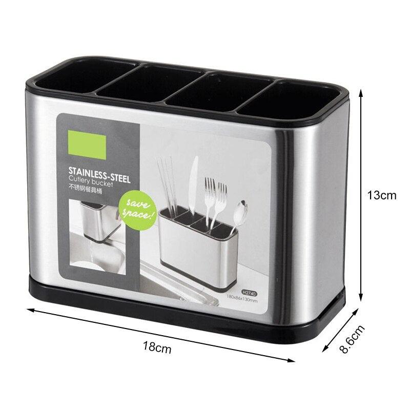 Porta Talher Inox de Pia Organização com Estilo