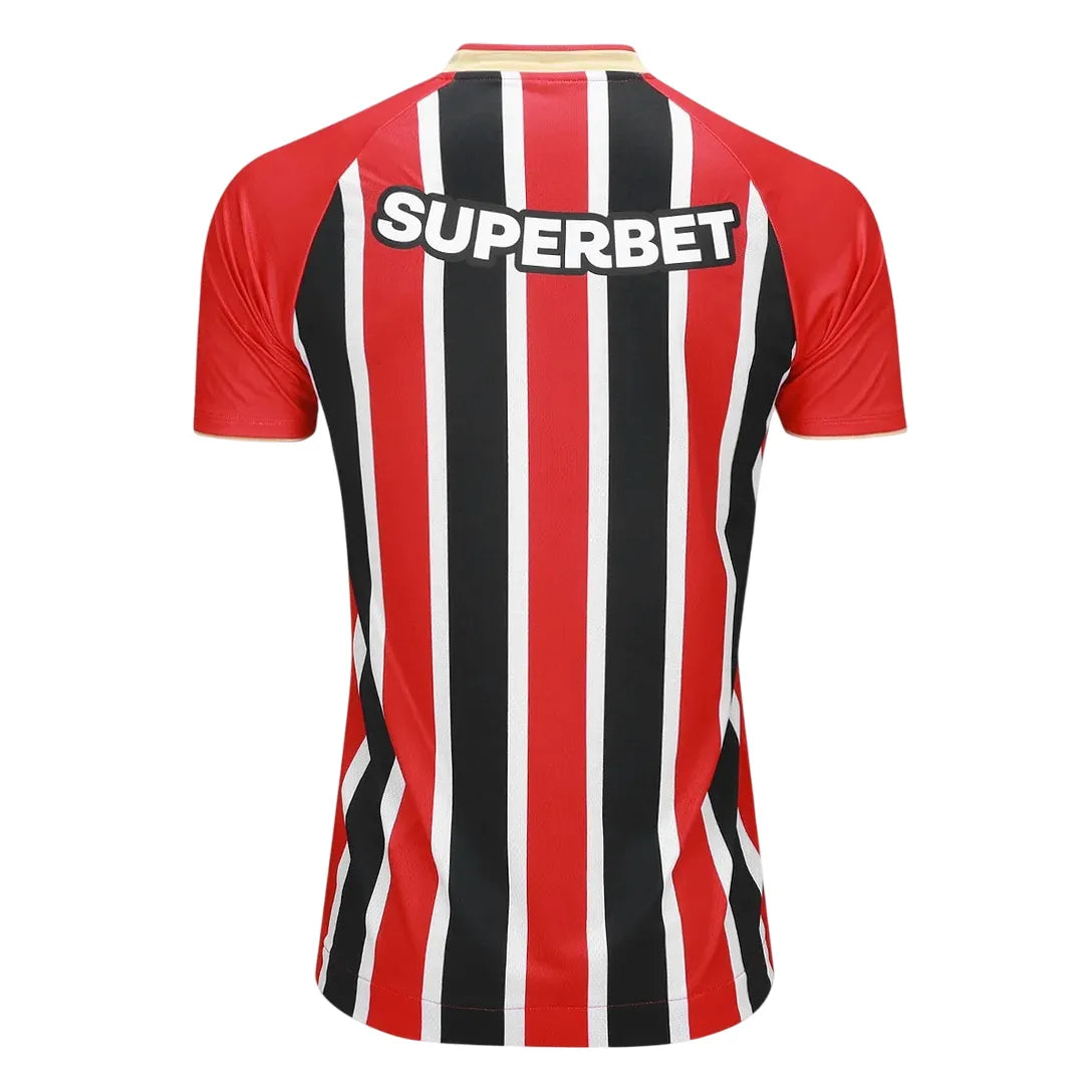 Camisa São Paulo Away 25/26 Jogador - Vermelha e Preta