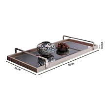 Carregar imagem no visualizador da galeria, Bandeja Off White Espelhada com Alças Casa Splendida
