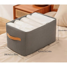 Carregar imagem no visualizador da galeria, Kit 4 Organizadores Dobráveis p/ Roupas – Cinza ou Caqui
